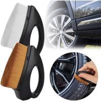 Mini Car Tire Detailing Brush Synthetic Fiber Auto Tire Shine Applicator Wash Tire Cleaner Portable