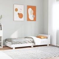 Bed Frame without Mattress White 100x200 cm Solid Wood Pine