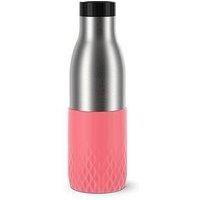 TEFAL Bludrop Bottle, 0.5 Litre, Pink Sleeve, Thermal, Stainless Steel, Silicone Sleeve, Leak Proof, Sustainable, N3110810