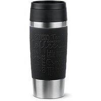 Tefal Travel Mug Classic Black, Comfort Screw Lid, Quick Press, Soft-Touch Sleeve, Travel-Ready, Reusable, 100% Leak-Proof, Keeps Drinks Cold (8 hrs) and Hot (4 hrs), 360° Drinking, N2020210