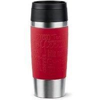 Tefal Travel Mug Classic red 0.36L, Comfort Screw Lid, Quick Press, Soft-Touch Sleeve, Travel-Ready, Reusable, 100% Leak-Proof, Keeps Drinks Cold (8 hrs) and Hot (4 hrs), 360° Drinking, N2020410