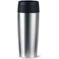 Tefal Travel Mug Classic Stainless Steel 0.36L, Comfort Screw Lid, Quick Press, Travel-Ready, Reusable, 100% Leak-Proof, Keeps Drinks Cold (8 hrs) and Hot (4 hrs), 360° Drinking, N2020110