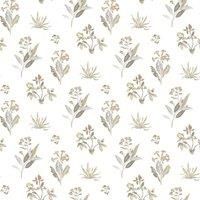 Noordwand Wallpaper Blooming Garden 6 Flowers and Plants White and Grey