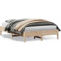 Bed Frame without Mattress 120x200 cm Solid Wood Pine