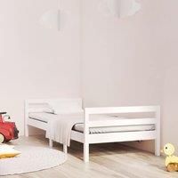 Bed Frame White 80x200 cm Solid Wood Pine