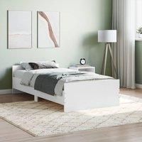 Bed Frame White 100x200 cm Engineered Wood