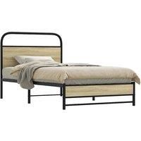 Bed Frame without Mattress 100x190 cm Sonoma Oak Engineered Wood