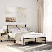 Bed Frame without Mattress Sonoma Oak 120x200 cm Engineered Wood