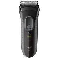 Braun Series 3 ProSkin 3000s Electric Shaver Rechargeable and Cordless Electric Razor for Men Black, 2 Pin Plug, 2 pin plug