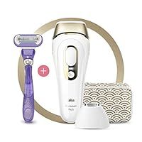 Braun IPL Silk Expert Pro 5 PL5137 Generation IPL, Permanent Visible Laser Hair Removal for Women and Men with Deluxe Pouch, Venus Razor and Precision Head, White and Gold