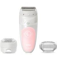 Braun Silk-épil 5 5-620, Epilator for Women, Includes Shaver and Trimmer Head for Gentle Hair Removal, Micro-Grip Tweezer Technology, Wet and Dry Epilation, High Frequency Massage Cap, Anti-Slip Grip