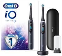 Oral-B Special Edition iO -8- Electric Toothbrush Rechargeable Designed by Braun, 1 High End Design Black Handle Using Revolutionary Magnetic Technology, Travel Case & 4X Extra Toothbrush Heads