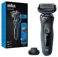 Braun Series 5 Electric Shaver for Men with Precision Beard Trimmer, Wet & Dry, Rechargeable, Cordless Foil Razor, Blue, 50-B1200s