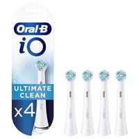 Oral-B iO Ultimate Clean Toothbrush Heads, Pack of 4 Counts + Oral-B Pro-Expert Professional Protection Toothpaste, Pack of 4 Tubes of 125 ml, Shipped in Eco-Friendly Recycled Carton