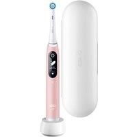 Oral-B iO6 Electric Toothbrush with Revolutionary iO Technology, 1 Toothbrush Head & Travel Case, 5 Modes with Ultra-Sensitive, Sensitive Edition, UK 2 Pin Plug, Pink Sand