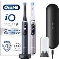 ORAL B iO 9 Electric Toothbrush - Black Lava & Rose Quartz Duo