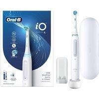 Oral-B iO4 Electric Toothbrush With Revolutionary iO Technology, Christmas Gifts For Women / Men, 1 Toothbrush Head & Travel Case, 4 Modes With Teeth Whitening, UK 2 Pin Plug, White