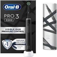 Oral-B Pro 3 Electric Toothbrush With Smart Pressure Sensor, Gifts For Women / Men, 1 Toothbrush Head & Travel Case, 3 Modes with Teeth Whitening, 2 Pin UK Plug, Black