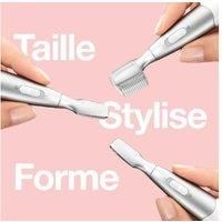 Braun FG1106 Precision Eyebrow & Facial Hair Trimmer - Electric Lady Shaver for Face & Sensitive Skin, Cordless