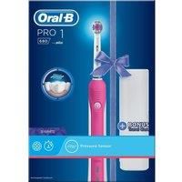 Oral-B PRO 1 680 Rechargeable Toothbrush-Pink Design Edition With Travel Case