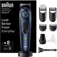 Braun Beard Trimmer Series 7 Bt7421, Trimmer With Barber Tools And 100-Min Runtime