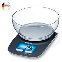 Beurer KS25 Digital Kitchen Scale | With 1.2l weighing bowl | Tare weighing function | Adjustable between kg, g, lb, oz | 3kg weight capacity