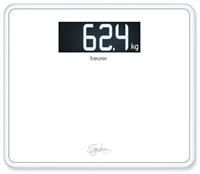 Beurer GS410 Signature Line Glass Bathroom Scale - White| XXL Standing Area | Made from Safety Glass for a Robust and Stylish Finish | XXL Digital Display | 200kg Weight Capacity