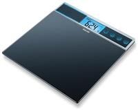 Beurer GS39 Talking Bathroom Scale | Glass bathroom scale XXL standing platform | Reads your weight aloud in your choice of language | 150kg loading capacity | Holds your last 4 readings