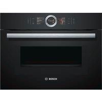 Bosch CMG656BB6B Serie 8 Compact Oven Microwave in Black HC 900W 45L
