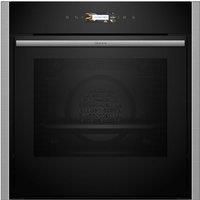 Neff B54CR31N0B Built-In Slide & Hide Single Oven - Black with Steel Trim
