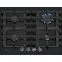 Neff T26NKP4S0 N50 60cm 4 Burner Gas Hob in Black Glass High Speed Bur
