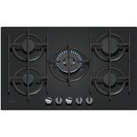 Neff T27PIQ4S0 N70 75cm 5 Burner Gas Hob in Black Glass Wok Burner