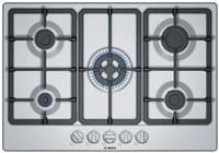 Bosch PGQ7B5B90 75cm Five Burner Gas Hob With Cast Iron Pan Stands  Stainless Steel