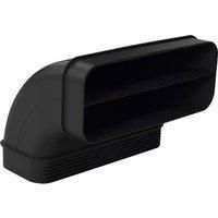 Bosch HEZ9VDSB2 Installation Accessories / 90° Flat Channel Elbow Vertical with Large Radius/Black/from 70 cm Worktop Depth