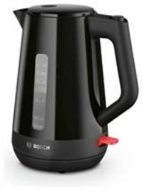 Bosch MyMoments Delight TWK1M123GB Plastic Cordless Kettle, with dual sided water gauge, 1.7 Litres, 3000W - Black