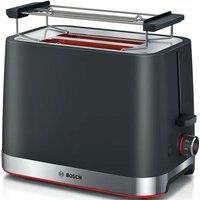 Bosch TAT4M223GB 2 Slice Toaster in Black Extra Wide Slots