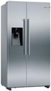 Bosch Series 6 KAD93AIERG Plumbed American Fridge Freezer - Stainless Steel - E Rated, Stainless Steel