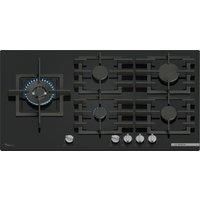 Bosch PPM9A6I40 Series 6 90cm 5 Burner Gas on Glass Hob Black Wok
