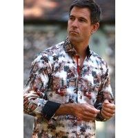 Claudio Lugli Steampunk City Print Shirt-XL-Brown