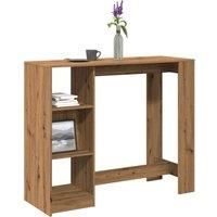 Bar Table with Shelf Artisan Oak 124x46x103.5 cm Engineered Wood