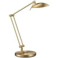 Knapstein LED desk lamp Coira, matt brass
