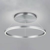 Knapstein Lisa-D LED pendant light, ring-shaped, matt nickel