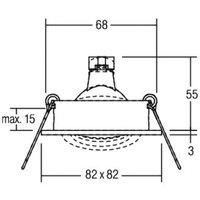 BRUMBERG Tirrel-S recessed spot angular light gold