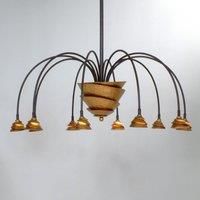 Hollnder Exclusive hanging lamp FONTAINE iron, brown-gold
