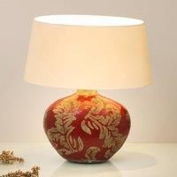 Hollnder Toulouse oval table lamp, 43 cm high, red