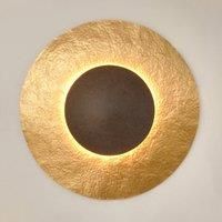 Hollnder Satellite 2 wall light in gold-brown, 91 cm