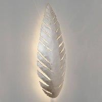 Hollnder Pietro wall light in leaf form, silver