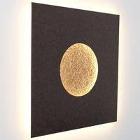 Hollnder Luina LED wall light, 80 x 80 cm, gold interior