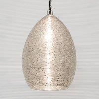 Hollnder Steel hanging lamp Colibri in nickel finish