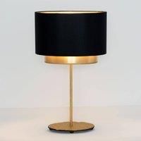 Hollnder Mattia table lamp, oval, double, black/gold